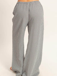 Women's Slouchy Gingham Wide Leg Pants
