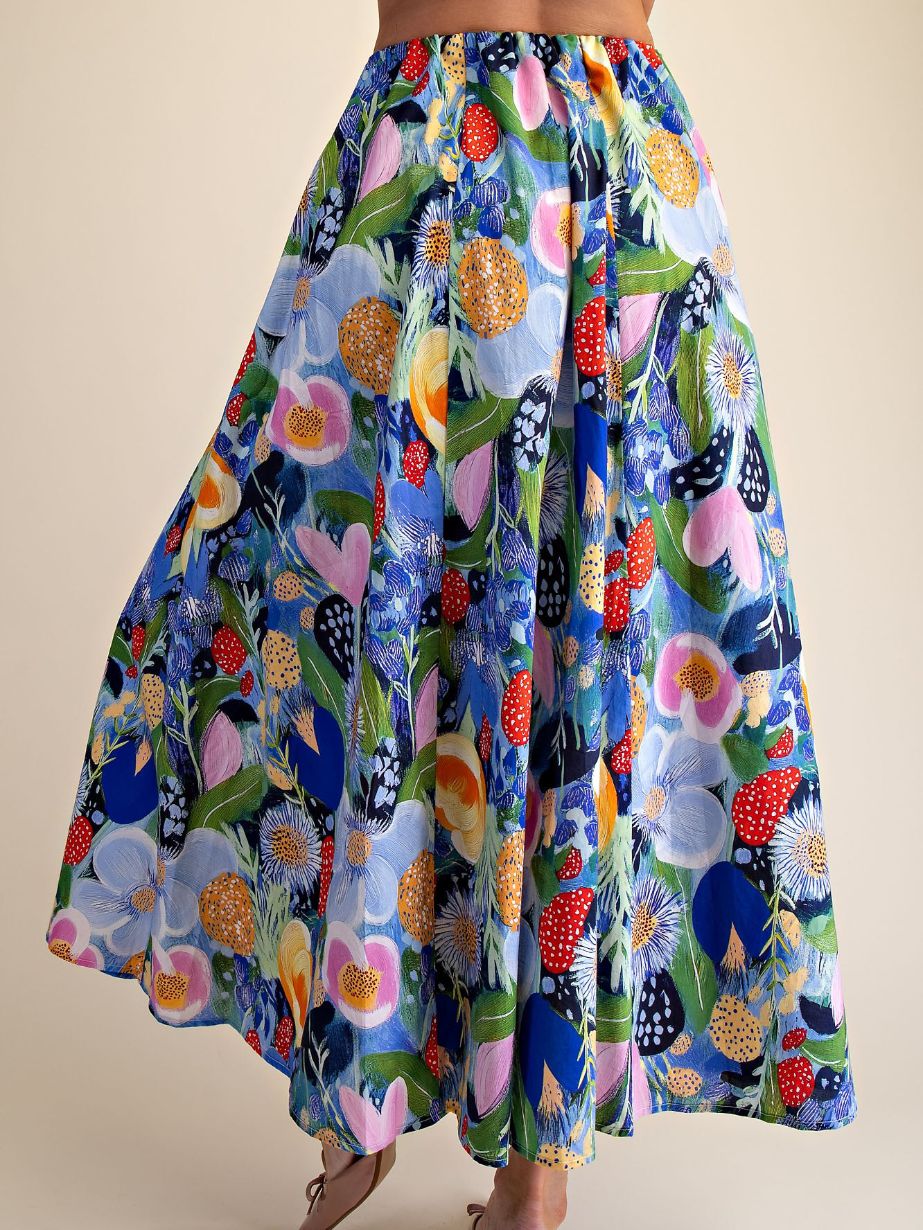 Women's Floral Midi Skirt