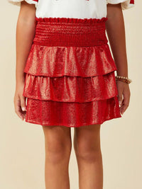 Youth Girls' Metallic Mini Skirt