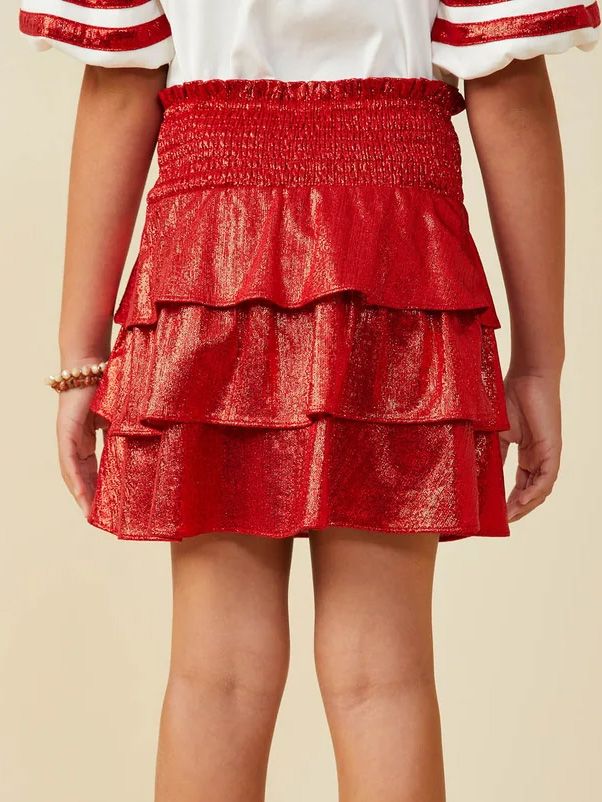 Youth Girls' Metallic Mini Skirt