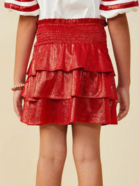 Youth Girls' Metallic Mini Skirt