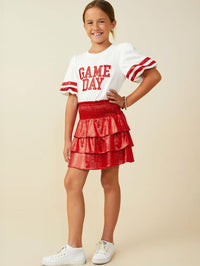 Youth Girls' Metallic Mini Skirt