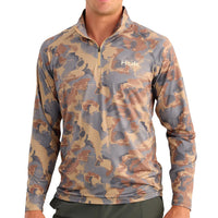 Men's Huk Airweight Print Quarter Zip