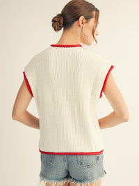 Women's Retro Flag Knit Top
