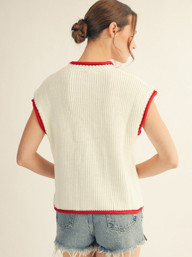 Women's Retro Flag Knit Top