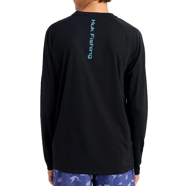 Youth Boys' Huk Pursuit L/S Performance Crew