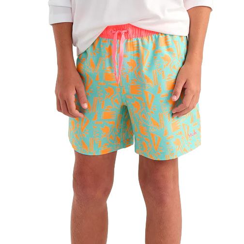 Youth Boys' Huk Pursuit Printed Volley Swim Short