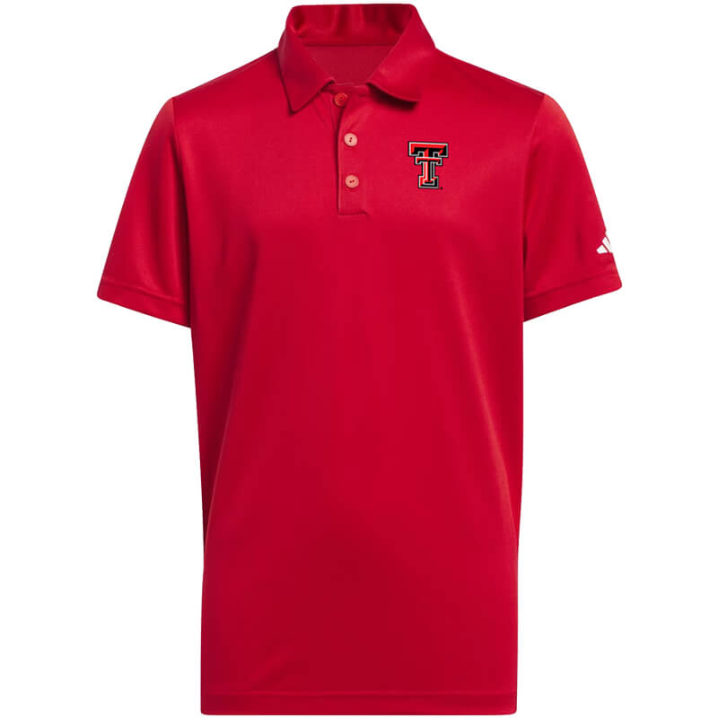 Youth adidas Texas Tech Performance Polo