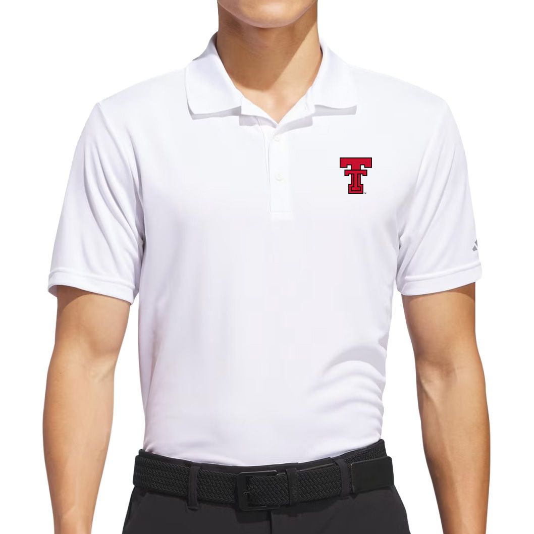 Men's adidas Texas Tech Double T Performance Polo