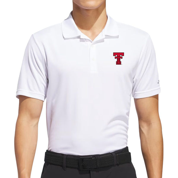 Men's adidas Texas Tech Double T Performance Polo