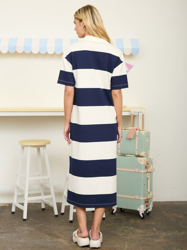 Women's Stripe Midi Dress