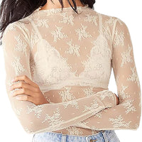 Women's Sheer Lace Top