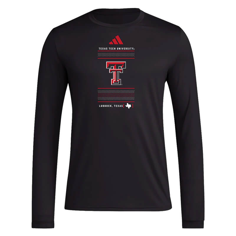 Men's adidas TexasTech Pregame L/S Tee
