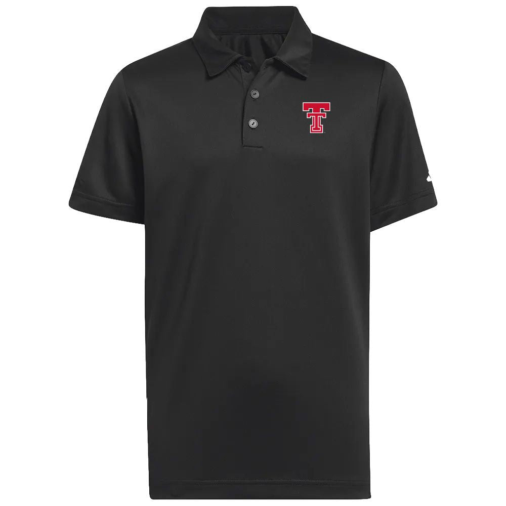 Youth Boys' adidas Texas Tech Performance Polo
