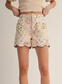 Women's Scalloped Shorts