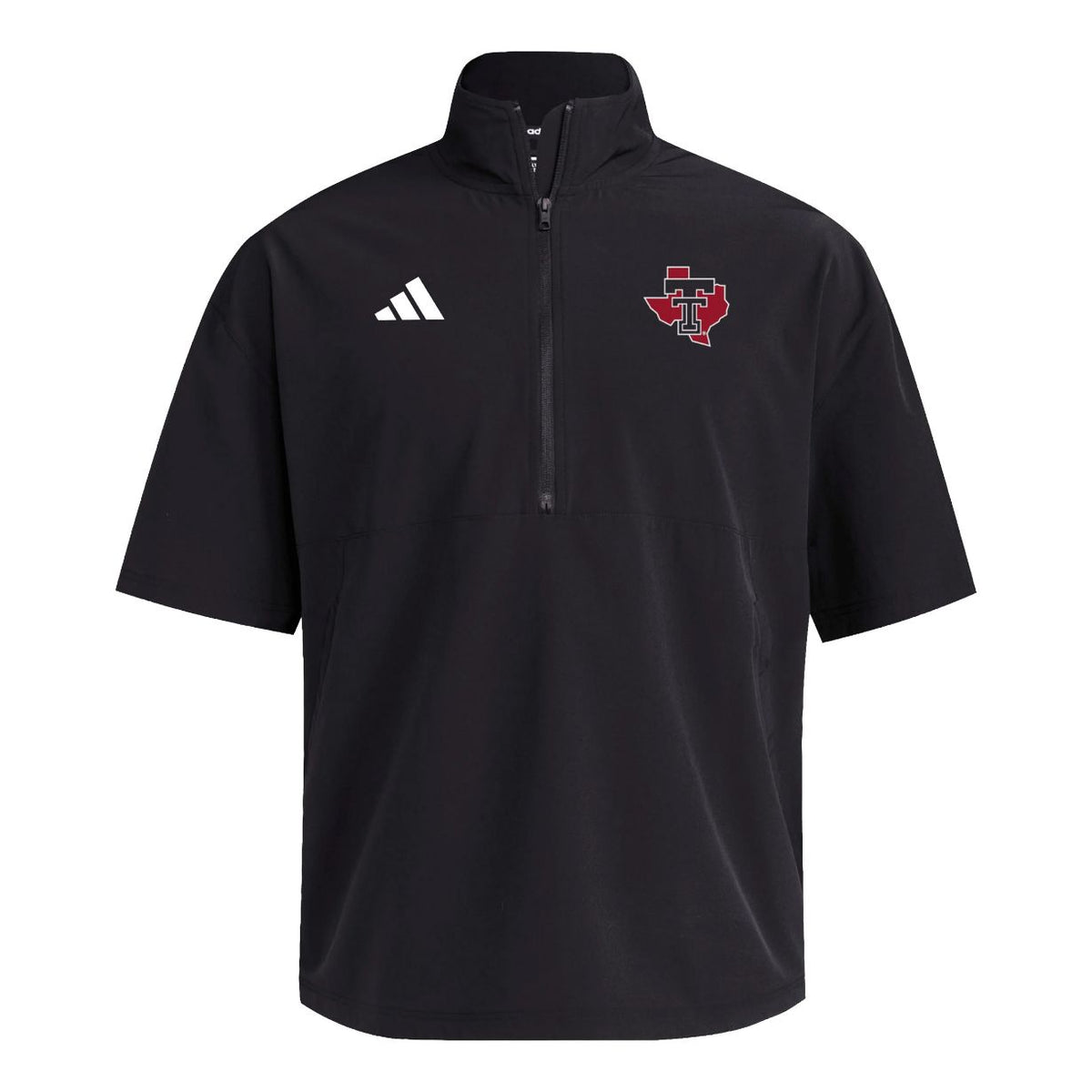 Men's adidas Texas Tech S/S Quarter Zip Woven Jacket