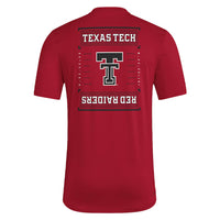 Men's adidas Texas Tech Double T S/S Tee