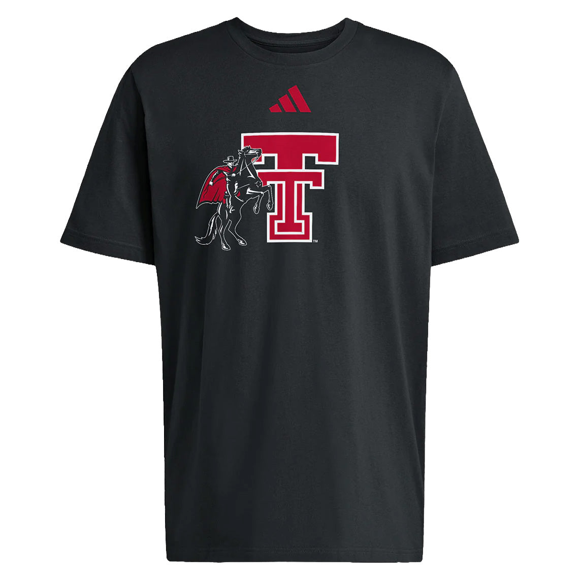 Men's adidas Texas Tech Double T Masked Rider S/S Tee