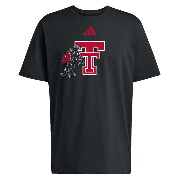 Men's adidas Texas Tech Double T Masked Rider S/S Tee
