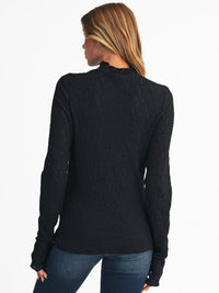 Women's Mock Neck Lace Top