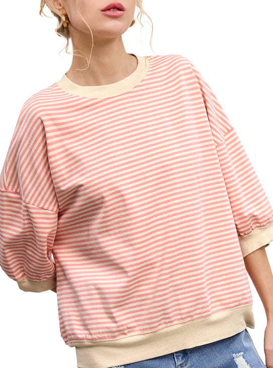 Women's Crewneck Stripe Top