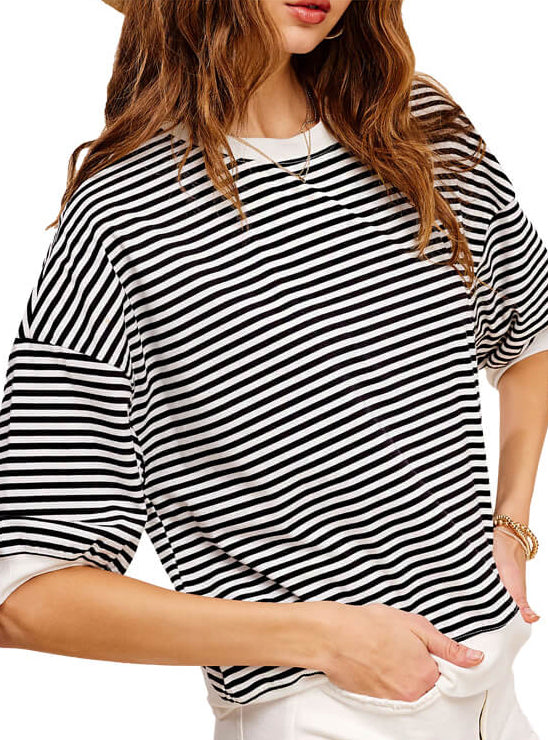 Women's Crewneck Stripe Top