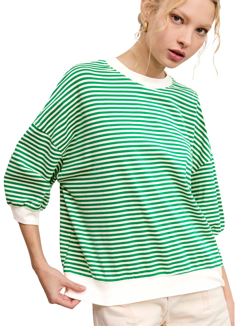 Women's Crewneck Stripe Top