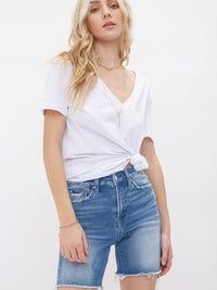 Women's High Rise Midi Shorts
