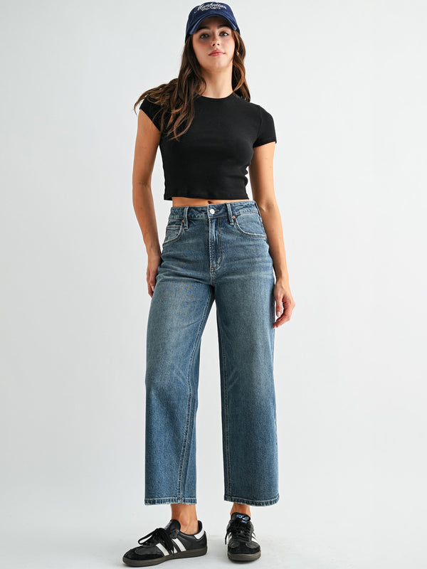 Women's High Rise Ankle Loose Fit Jean