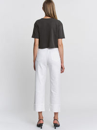 Women's HR Wide Leg Crop Cuff Jean