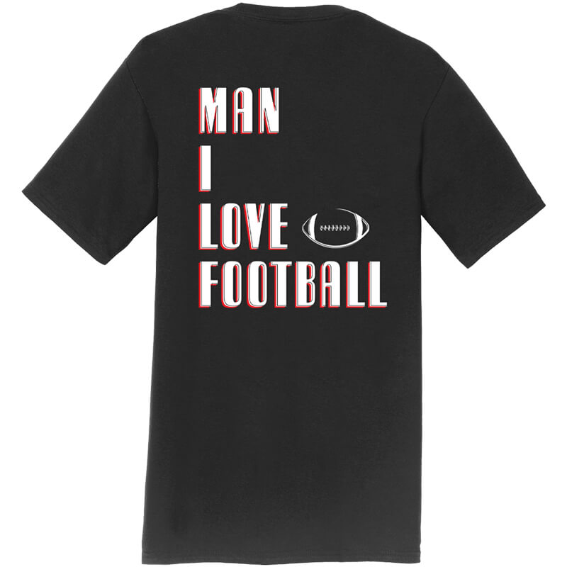 Adult QuarterFour Man I Love Football S/S Tee