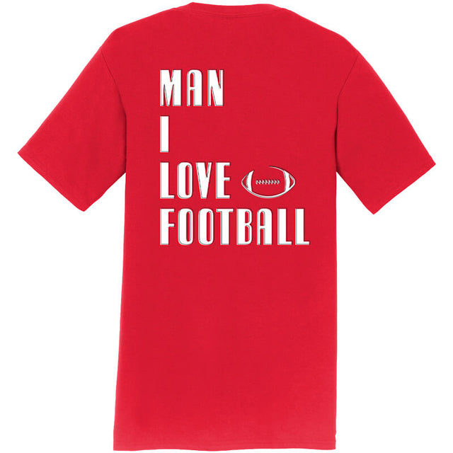Adult QuarterFour Man I Love Football S/S Tee