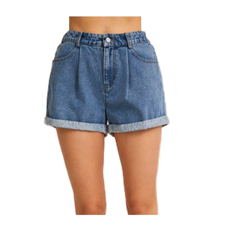 Women's Roll Up Denim Shorts