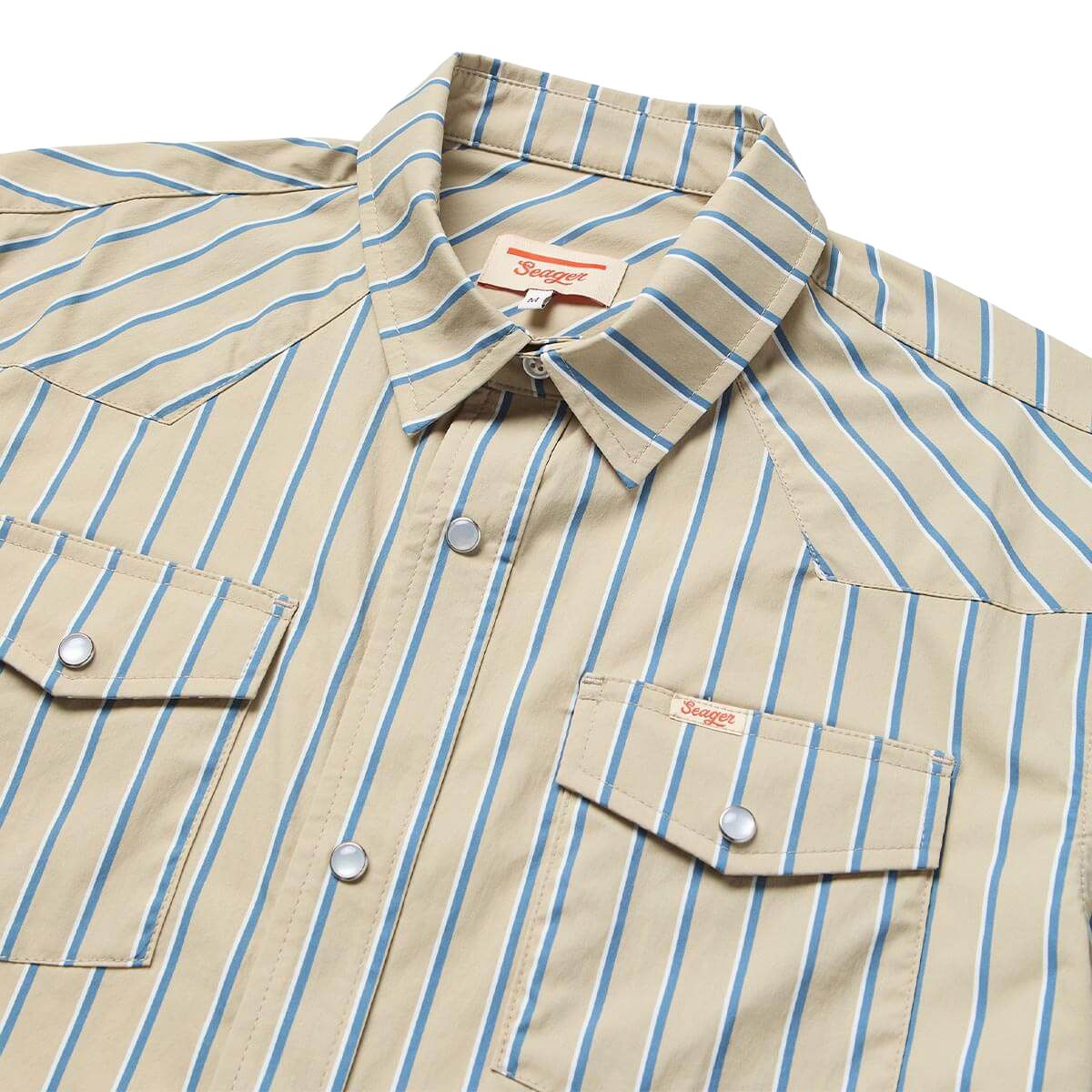 Men's Seager El Ranchero S/S UV Tidal Foam Stripe Shirt