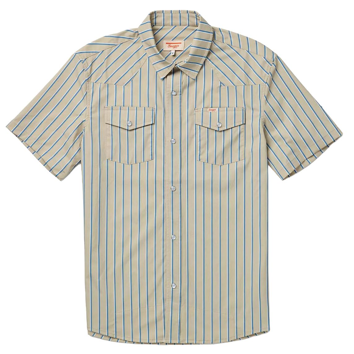 Men's Seager El Ranchero S/S UV Tidal Foam Stripe Shirt