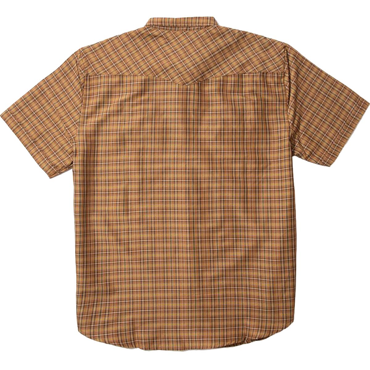 Men's Seager Sawtoof S/S Gold Mini Check Plaid Shirt
