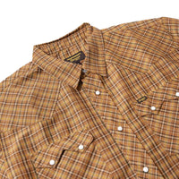 Men's Seager Sawtoof S/S Gold Mini Check Plaid Shirt