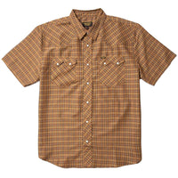 Men's Seager Sawtoof S/S Gold Mini Check Plaid Shirt