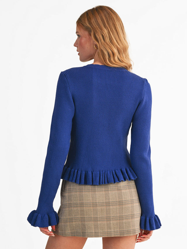 Women's Ruffle Hem Cardigan