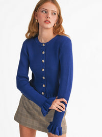 Women's Ruffle Hem Cardigan