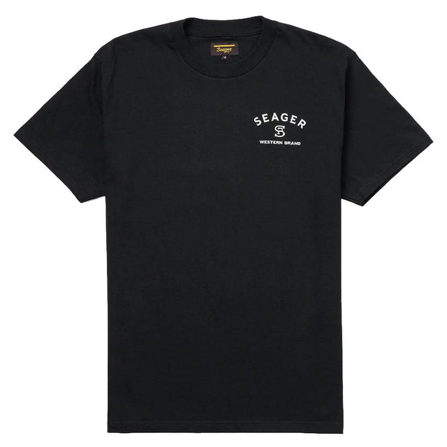 Men's Seager Branded S/S Black Tee