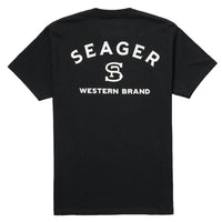 Men's Seager Branded S/S Black Tee