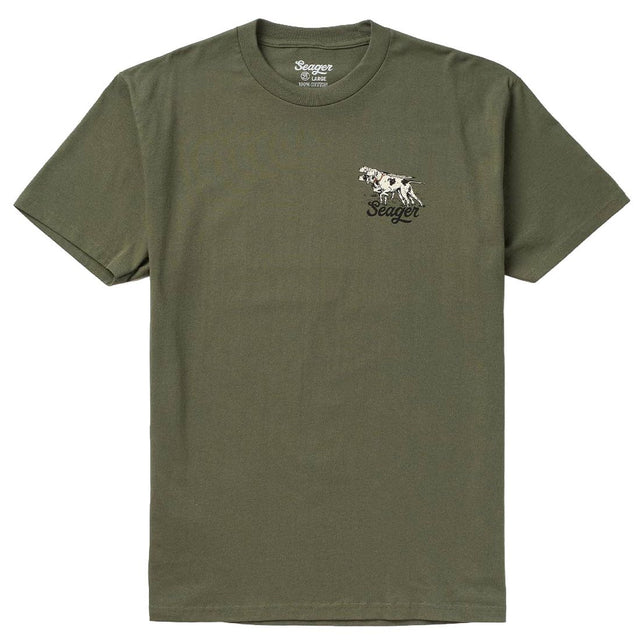 Men's Seager Pointer S/S Surplus Green Tee