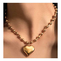 Gold Heart Charm Necklace