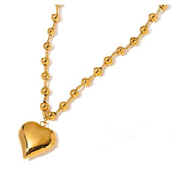 Gold Heart Charm Necklace