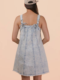 Women's Tie Back Denim Mini