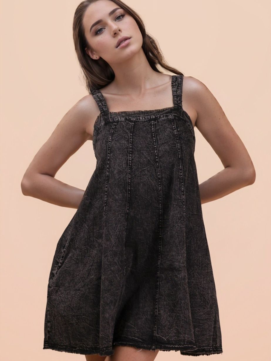 Women's Tie Back Denim Mini