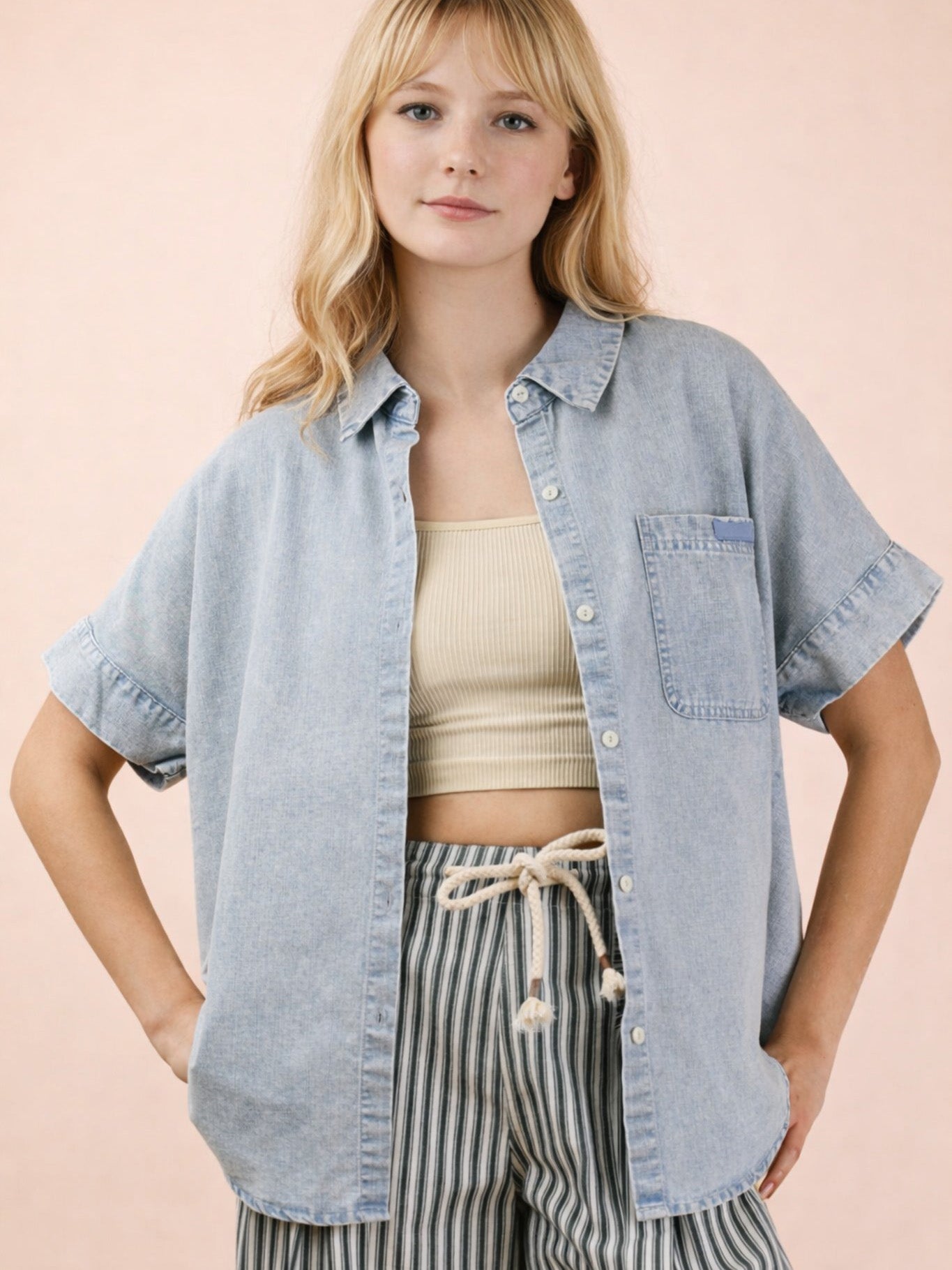 Women's Chambray Shirt Top