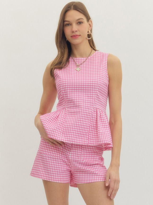 Women's Pansy Check Short