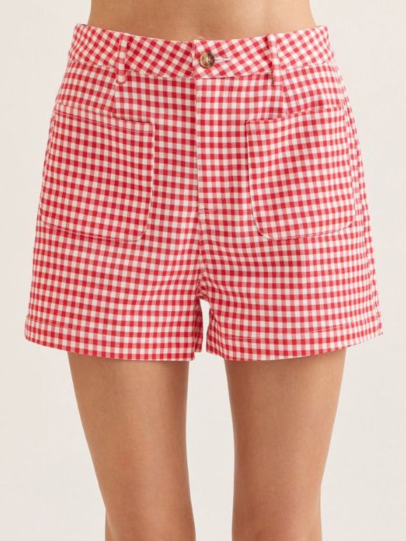 Women's Pansy Check Short